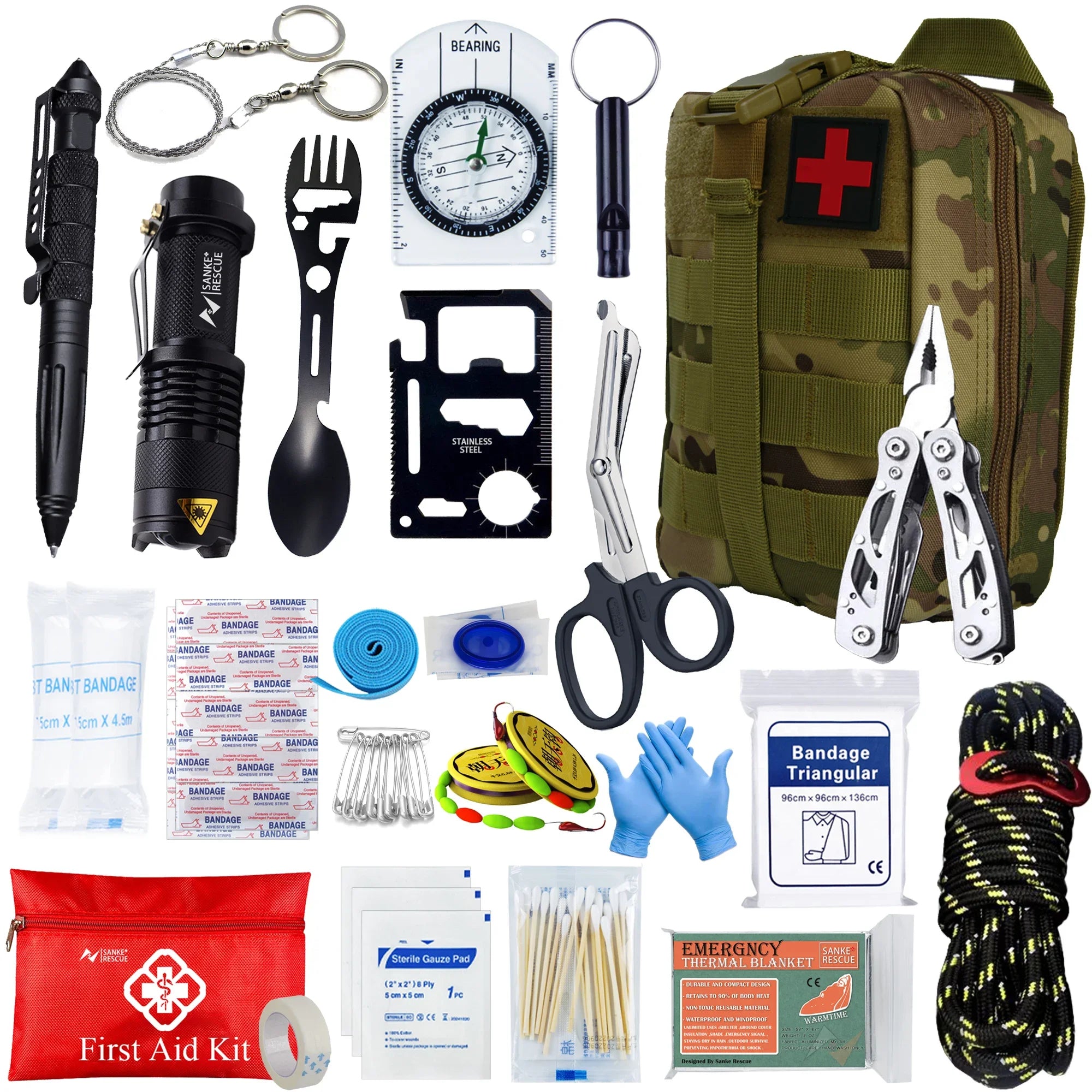 Tactical Car First Aid & Survival Kit