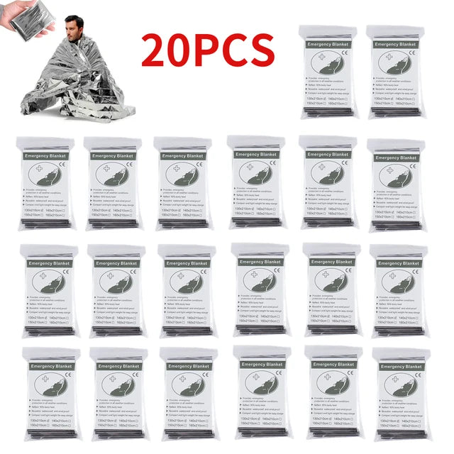 Outdoor Waterproof Survival Thermal Blanket (5-30 Pc)
