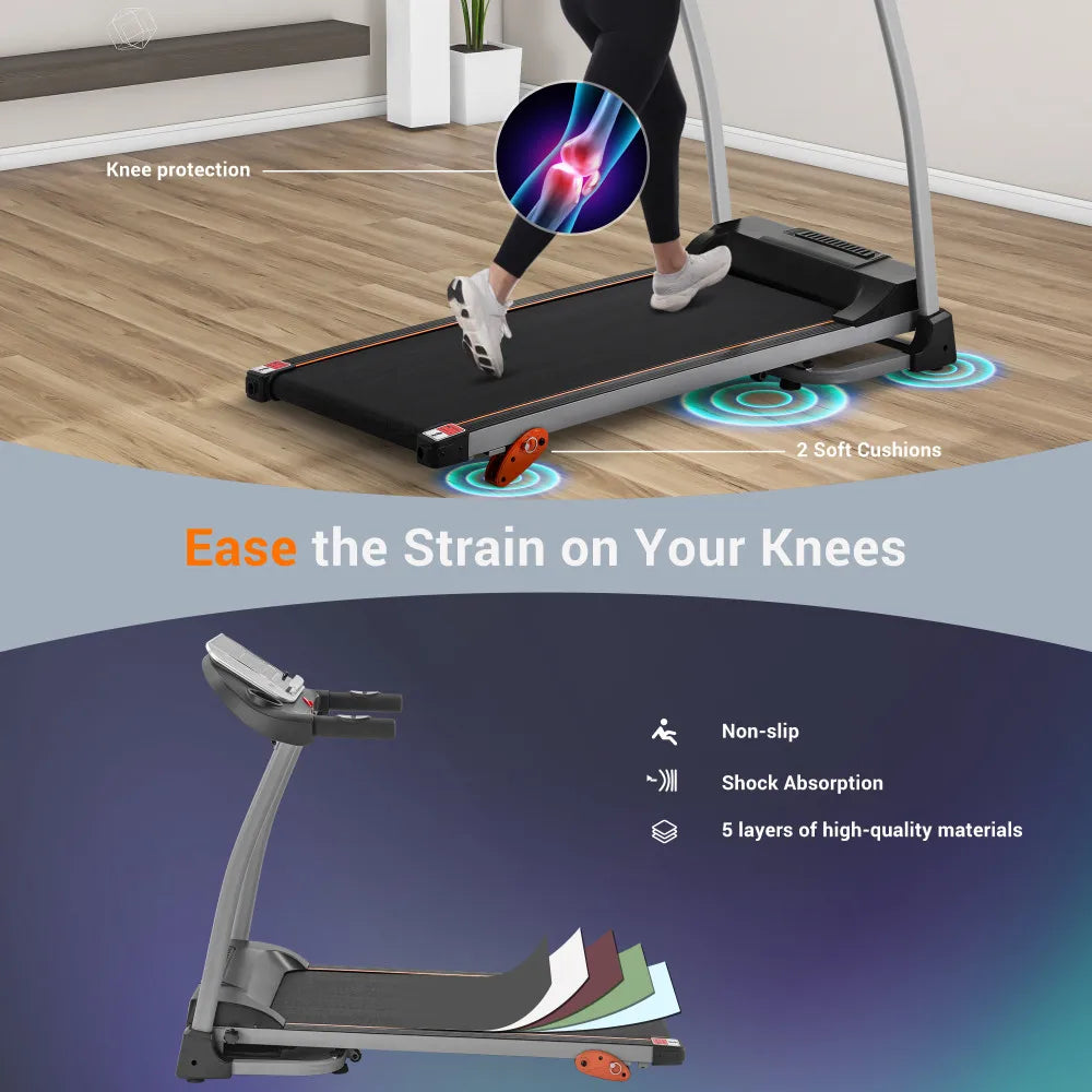 Easy Folding Electric Treadmill – 2.5HP for Home Use