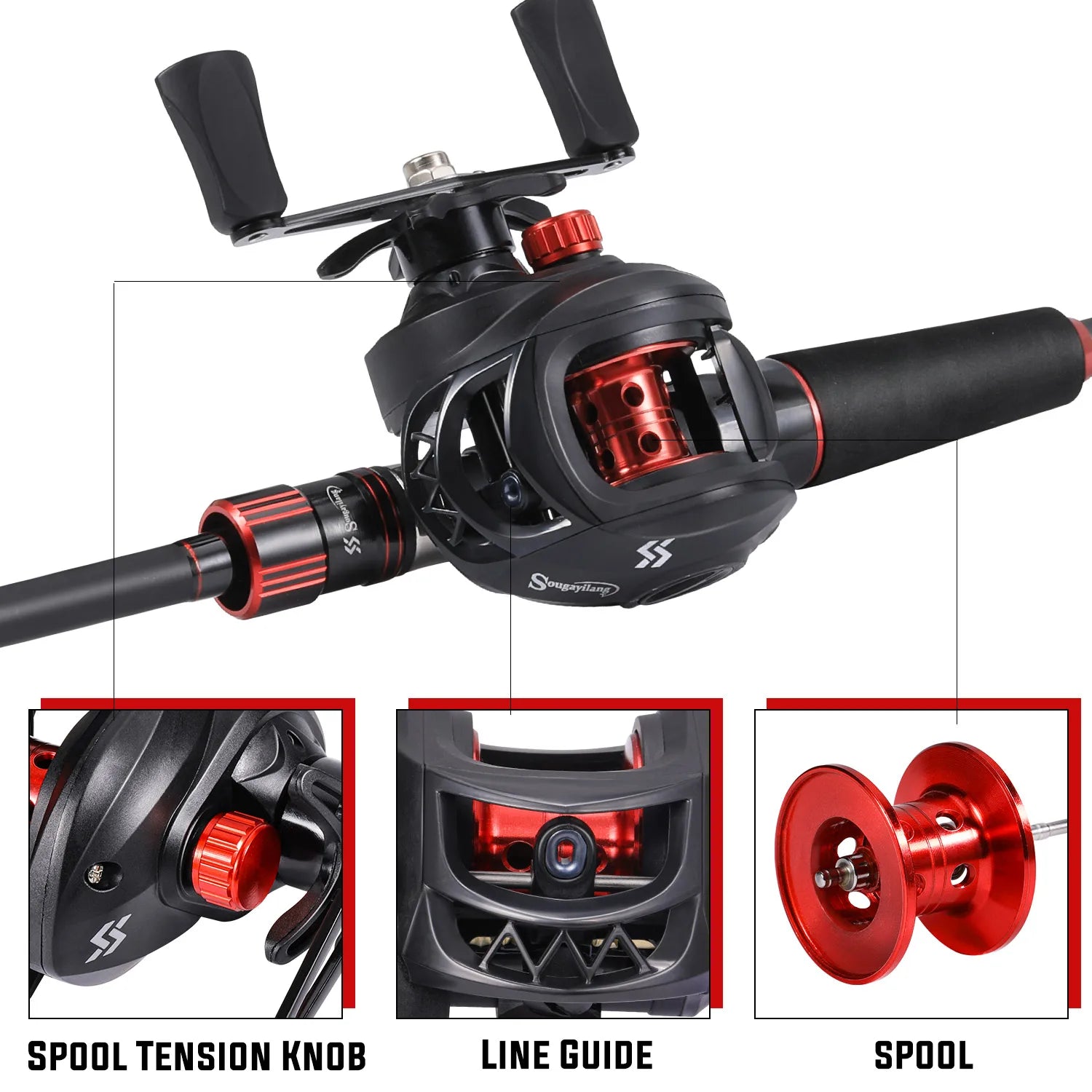 Sougayilang Fishing Rod Reel Combo