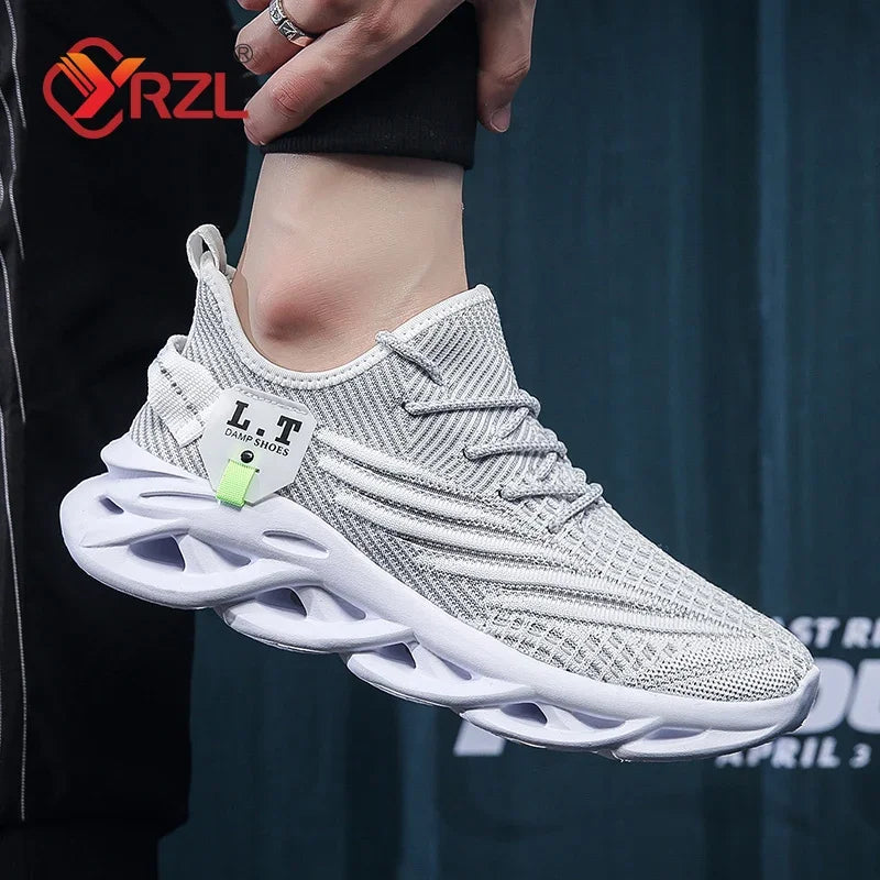 YRZL Men's Breathable Mesh Running Sneakers