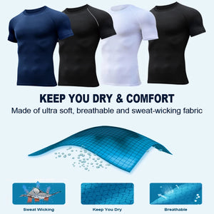 Men’s Printed Compression Workout Shirt